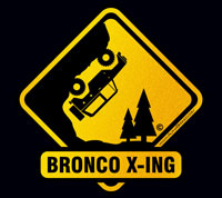 Alpha Bronco Bronco X-ing decal